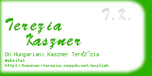 terezia kaszner business card